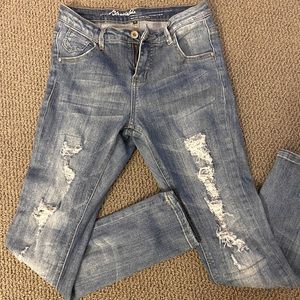 Distressed Denim Jeans Size 26